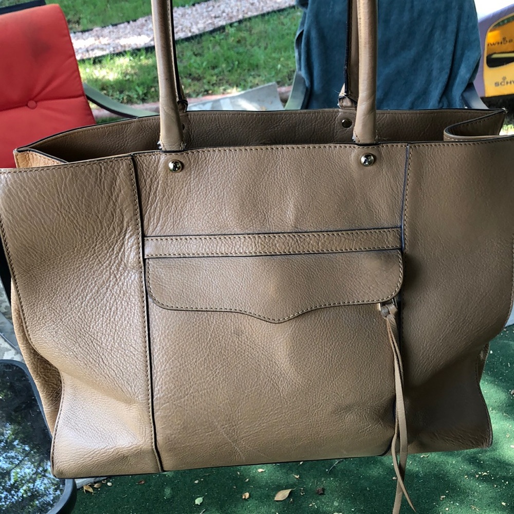Rebecca Minkoff tan leather large tote